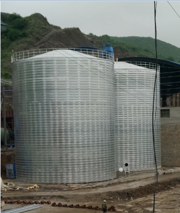 宁南粮食钢板仓的安装全过程不用热焊接